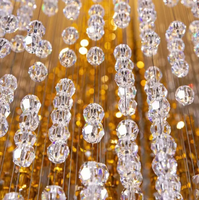 Lustre en cristal en forme de goutte d'eau personnalisé, luminaire suspendu LED de luxe pour hall d'hôtel, escalier de villa et grand hall d'entrée
