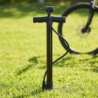 Pompe à vélo portable en gros, mini-pompe avec aiguille à ballon, 120 PSI, haute pression, en acier, pour VTT et vélo de route
