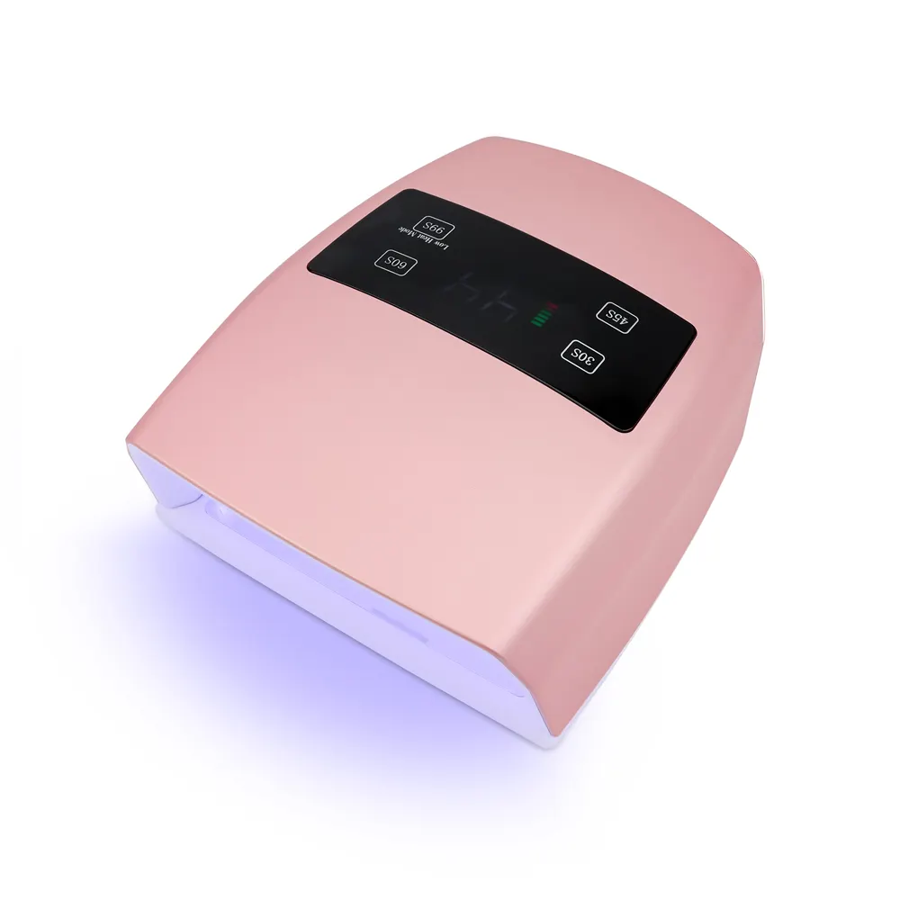 Professional New Square Screen White Light 96W Rechargeable Fast Cure Nail Polish UV LED Dual Light Cordless Nail Lamp