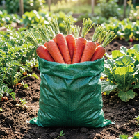 Sac tissé vert robuste pour la récolte et le stockage des carottes et le transport de produits agricoles – Sac de grande capacité