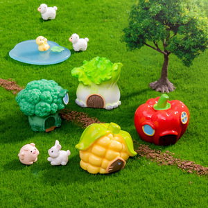 Mini Maison de Fruits, Décoration Miniature pour Micro-Paysage, Figurine en Résine en Forme de Maison de Légumes, Pot de Plante, Ornement pour Maison de Poupées et Jardin Féerique - Product Image 4