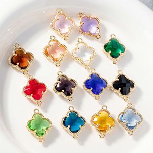سحر البرسيم أربع أوراق الكريستال متعدد الكروم للنساء صنع المجوهرات ديي - Product Image 3