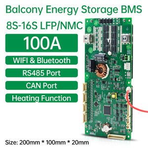 8S 24V 15S 16S 48V 3.2V LiFePo4 3.7V Li-ion ระบบจัดการแบตเตอรี่อัจฉริยะ (BMS) สำหรับเก็บพลังงาน 50A 100A พร้อม BT WIFI - Product Image 3