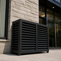 Cache-pompe à chaleur en aluminium anti-rouille pour l'hiver, résistant à la neige, avec ventilation à persiennes pour unité extérieure