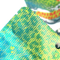 Sac de rangement laser holographique de dessin animé 3.5g Mylar plastique fermeture à glissière pour masques faciaux aliments comestibles pour biscuits Cand