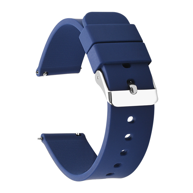 Breathable 18mm 20mm 22mm Replacement Rubber Watch Band Quick Release Silicone Watch Strap
