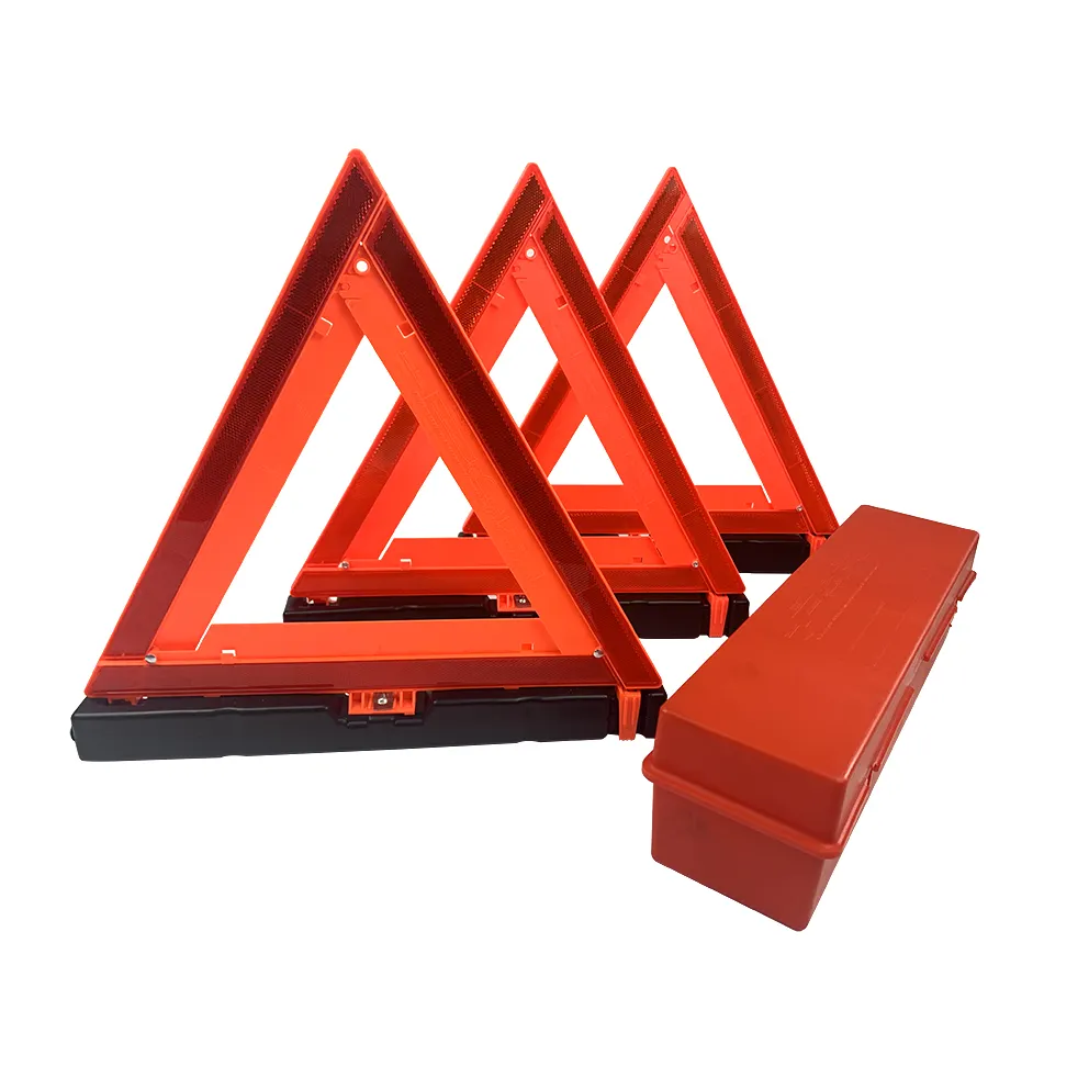 3 Packs Double Side Car Roadside Emergency Traffic Warning Safety Triangle Brand Made in China Good Quality