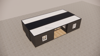 Maison modulaire préfabriquée de 4 chambres en conteneur maritime modifié, espace de vie, bureau, salle de bain, cuisine, design moderne, étanche
