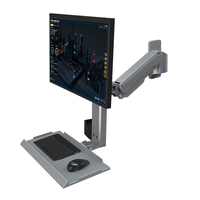 Support d'écran LCD industriel T8-GA01KB-600 Vesa, 15 à 32 pouces, bras de moniteur robuste, support réglable en argent, nouveau produit