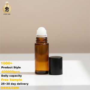 Flacons à bille en verre ambré vides Chenlan de 30 ml pour huiles essentielles, rechargeables, pour cosmétiques, déodorants, parfums et soins de la peau - Product Image 1