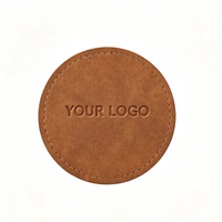 Sous-verres en cuir PU de haute qualité, très demandés, avec logo personnalisé, promotionnels, ronds, écologiques, pour le thé, vente en gros sur mesure