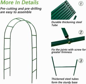 Arco de Jardín de Metal para Exteriores, Ecológico, de 240 cm de Altura, 100% Metal, para Exhibición de Plantas, Venta al por Mayor de Fábrica a Precio Económico - Product Image 2