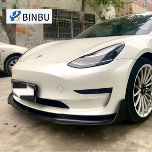 ชุดตัวกระจายแสงสำหรับรถยนต์ Tesla Model3คาร์บอนไฟเบอร์ด้านหน้าและด้านหลังกระโปรงข้าง - Product Image 3