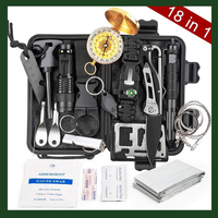 Bochen Professionnel 18 En 1 Kits D'urgence Cool Gadgets Tactiques Pour Camping En Plein Air Chasse Pêche Survie Gear Kit