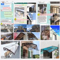 Venta directa de fábrica Toldo de policarbonato Balcón Toldo de sol