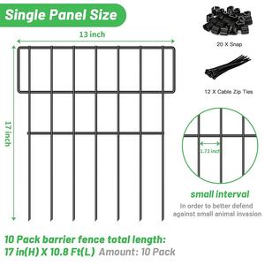 Valla de barrera de animales para No excavar, valla de hierro para jardín, alambre de Metal a prueba de polvo, estacas para suelo de perro - Product Image 6