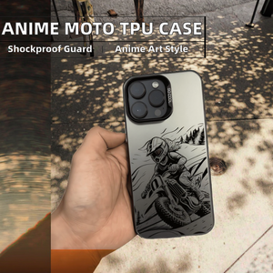 Étui de téléphone portable antichoc en TPU avec design de dessin animé de motard anime cool AnQu pour 13/14/15/16/17 - Product Image 3