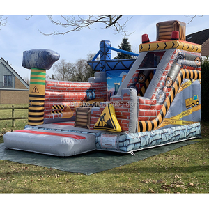 Commercial PVC Hupfburg Construction Worker Thème Saut <span class=keywords><strong>Château</strong></span> 0.55mm PVC Gonflable Bounce House à vendre - Product Image 4