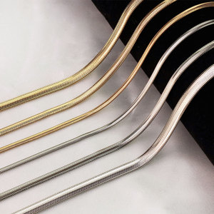 Flat Snake Chain Titanium Steel Necklace 3.0mm Stainless Steel Unisex Gift Jewelry Fashion Chains Necklaces - Product Image 5
