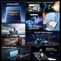 Tableta Resistente con Lápiz Óptico 2026, Tableta Android 16 Resistente al Agua |   24GB+256GB+1TB 8.7" 10150mAh Carga Rápida de 20W Octa-Core China