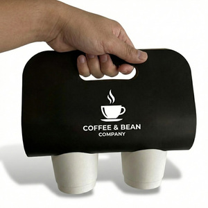Portavasos de Cartón Ecológico para 2 Vasos, Envase Desechable para Alimentos, Portavasos para Bebidas, Bandeja para Café para Llevar - Product Image 5