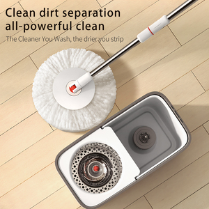 ชุดไม้ถูพื้นไมโครไฟเบอร์อัจฉริยะเครื่องมือกวาดในครัวเรือนเหล็กแบบขยายได้สำหรับทำความสะอาดพื้นถังล้างการคายน้ำโดยตรง - Product Image 4