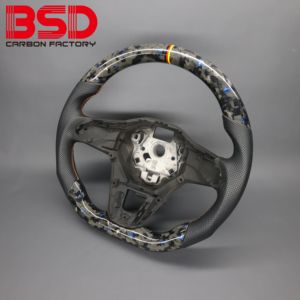 Volant BSD en carbone pour VW <span class=keywords><strong>Taigo</strong></span> GT GTI R Line Modifier Van Custom Brand New Style <span class=keywords><strong>Sport</strong></span> Véritable Volant en fibre de carbone forgé - Product Image 6
