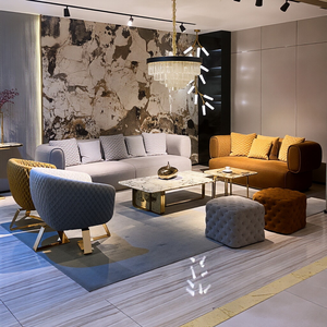 New Design Elegant Modern Luxury <b>Living</b> <b>Room</b> <b>Sofa</b> Furniture Set Napa Leather Fabric - Product Image 1