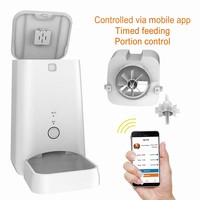 Distributeur automatique intelligent pour animaux de compagnie, grande capacité 6L, avec contrôle à distance par application, système d'alimentation par portions programmées pour chats et chiens