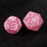 Ensemble de dés de jeu en acrylique à finition mate, 7 pièces, dés polyédriques antidérapants pour jeux de table professionnels
