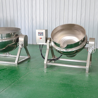 Sauce de cuisson des aliments cuits 300L marmite braisée équipement de viande braisée automatique chauffage électrique agitation planétaire marmite bouillante