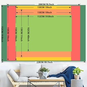 Tapiz de <span class=keywords><strong>pared</strong></span> Art Deco moderno personalizable con color de diseño de logotipo personalizado - Product Image 6