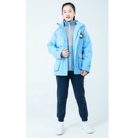 Coupe-vent trois-en-un pour enfants, veste imperméable chaude d'extérieur à manches longues, Design personnalisé, vente en gros