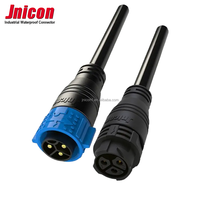 Soluciones de cable 3 P para exteriores, iluminación de jardín impermeable, conector IP67, enchufe M19, macho, hembra, 3 pines
