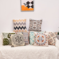 Tissé jacquard tissé throw taie d'oreiller home déco canapé déco aztèque vintage taie d'oreiller tissé housse de coussin