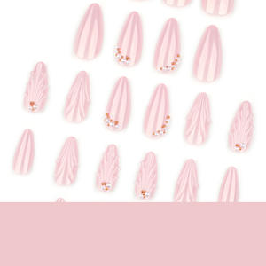 Uñas Postizas 3D Estereoscópicas de ABS Rosa, Diseño de Lujo, Forma Ballerina, Cuadradas, Largas y Medianas, para <span class=keywords><strong>Manicura</strong></span> - Product Image 3