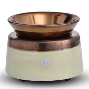 Vela de cerâmica cera aquecedor de fragrância, vela difusora elétrica de cera e fragrância aquecedor para aquecer velas perfumadas