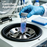 Fournitures de laboratoire : Tube centrifuge autoportant stérile de 50 ml, tube en plastique jetable pour échantillons liquides, recherche biologique, usage médical