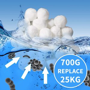 Boule de filtre de piscine Filtre d'adsorption forte Boule de fibre de nettoyage 700 g/sac - Product Image 3