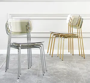 New Arrival Clear Transparent Plastic Seat Wholesale Dining Chair