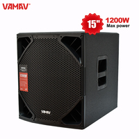 VAMAV TERRA 15 Bocinas 15 Pulgadas 600W RMS Activo Altavoces Profesionales  De Madera Clase D Sonido Sistema 4 Ohm