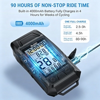 Komputer Sepeda GPS 3 in 1 Baterai 4000mAh Lampu Depan Klakson Speedometer Odometer Perekam Data 90 Jam ODO untuk Sepeda Gunung dan Jalan Raya