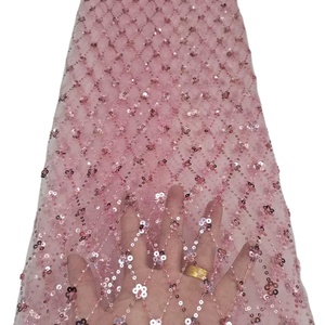 Nuevo estilo nupcial de lujo bordado tubo de cuentas tela de lentejuelas para velos de boda vestidos de niños ropa Formal y encaje de moda - Product Image 2