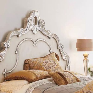 Französisches Vintage-Holzbett mit Schnitzereien, 1,8-Meter-Doppelbett für Schlafzimmer, Europäischer Stil, Anpassbar. - Product Image 3