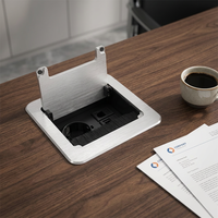 Prise escamotable personnalisable, prise modulaire dissimulée, réseau téléphonique, niveau IP44, 16A, usage commercial, SDK électrique