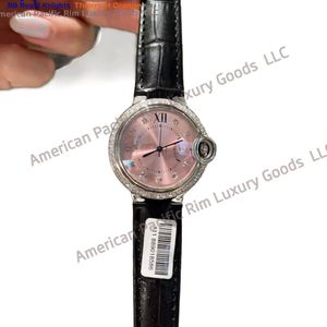 Montre de couple avec logo, mouvement à quartz de luxe, boîtier rond en acier, montre de charme de marque pour homme et femme - Product Image 5