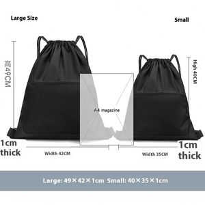 Promotion Lightweight Waterproof <b>Drawstring</b> <b>Backpack</b> for Men Women Large Capacity Sports Fitness Travel Schoolbag Bundle Pocket - Product Image 2