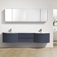 Meuble-lavabo mural personnalisé au design épuré avec vasque