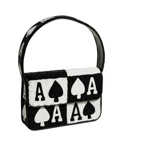 Bolsos de Hombro para Mujer Hechos a Mano con Cuentas, Cierre de Cremallera, Diseño Étnico y Cultural, Calidad Premium para Maquillaje y Uso Diario - Product Image 1