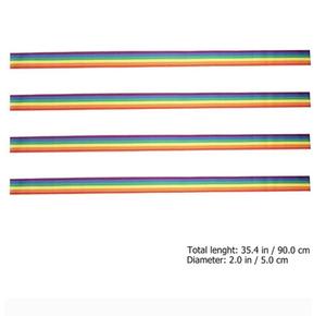 Ruban long drapeau arc-en-ciel, ruban arc-en-ciel LGBTQ six couleurs, drapeau de fierté gay, bracelet pour la tête, le bras, défilé gay, décoration gay - Product Image 6